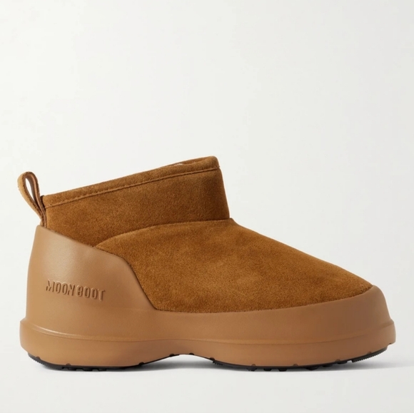 Moon Boot Shoes - Moon Boot Luna Low Suede Boot Moon Boot Luna Suede Boot Low Cognac Tan